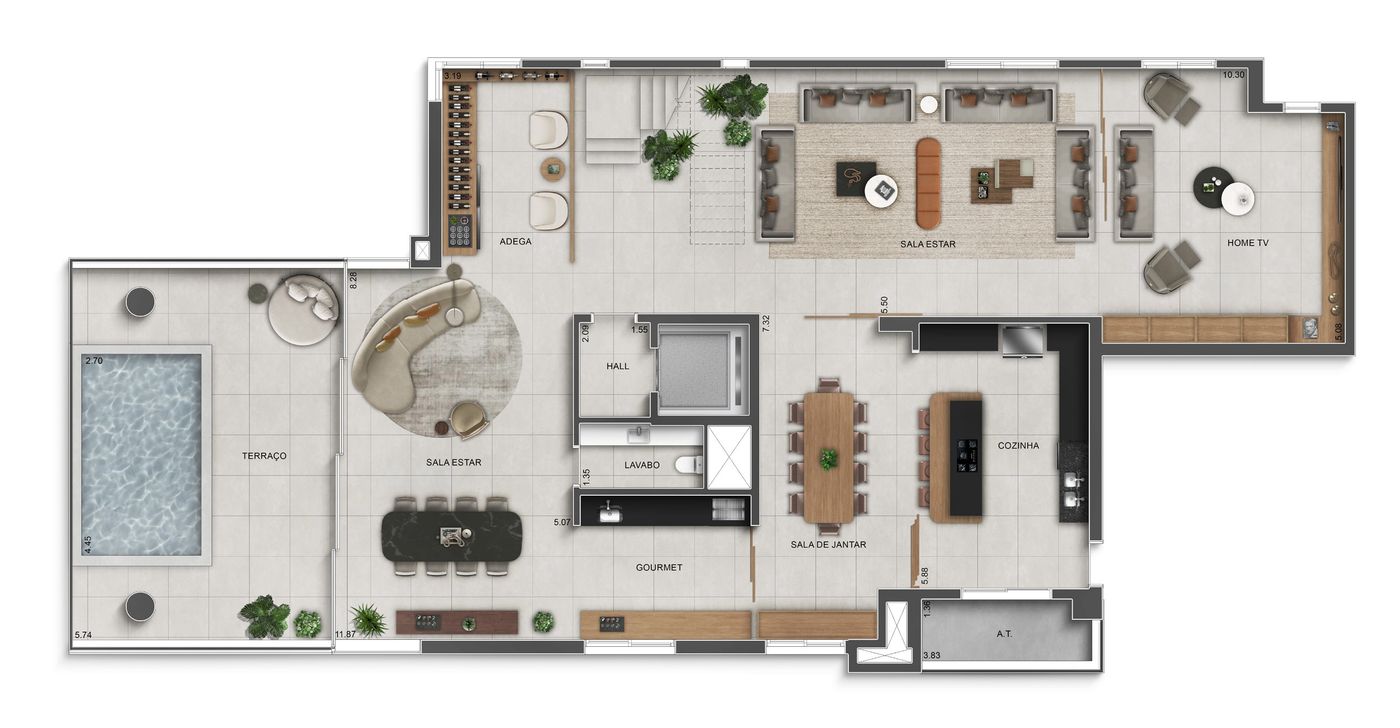 Duplex de 535,1 m² no Casa'Alta — 24º andar — foto 3