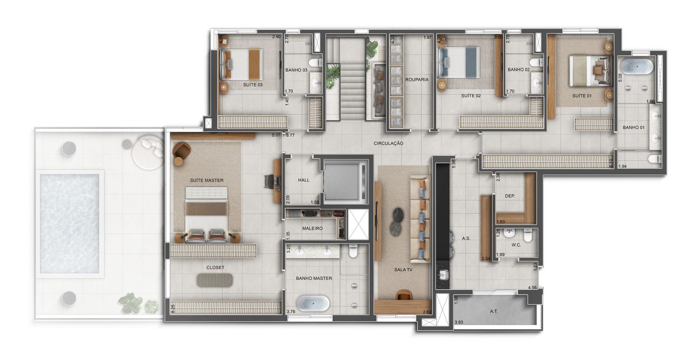 Duplex de 535,1 m² no Casa'Alta — 24º andar — foto 4