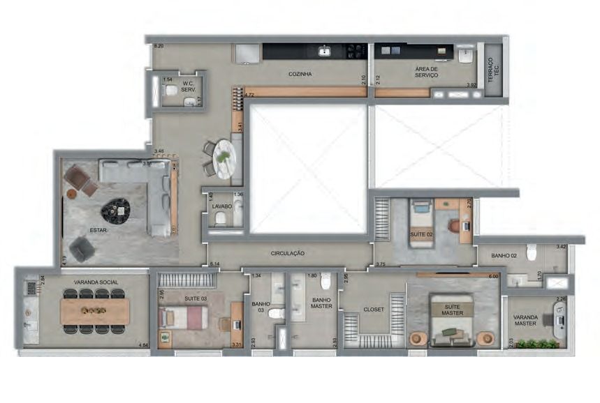 Apartamento de 3 suítes no Nuage Altamira — 166,02 m² — foto 5